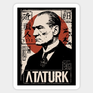 Vintage Atatürk Revolutionary Portrait Sticker